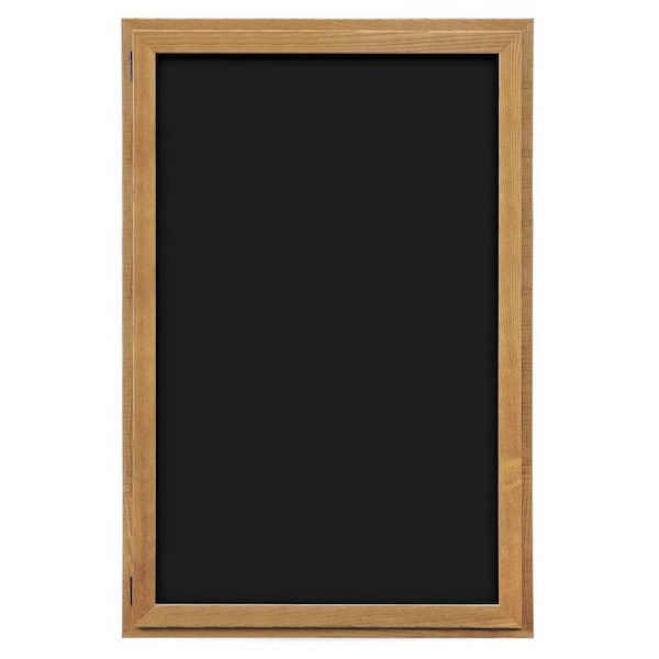 Indoor Enclosed Combo Board, 72"x36", Satin Frame/White Porc & Cloud